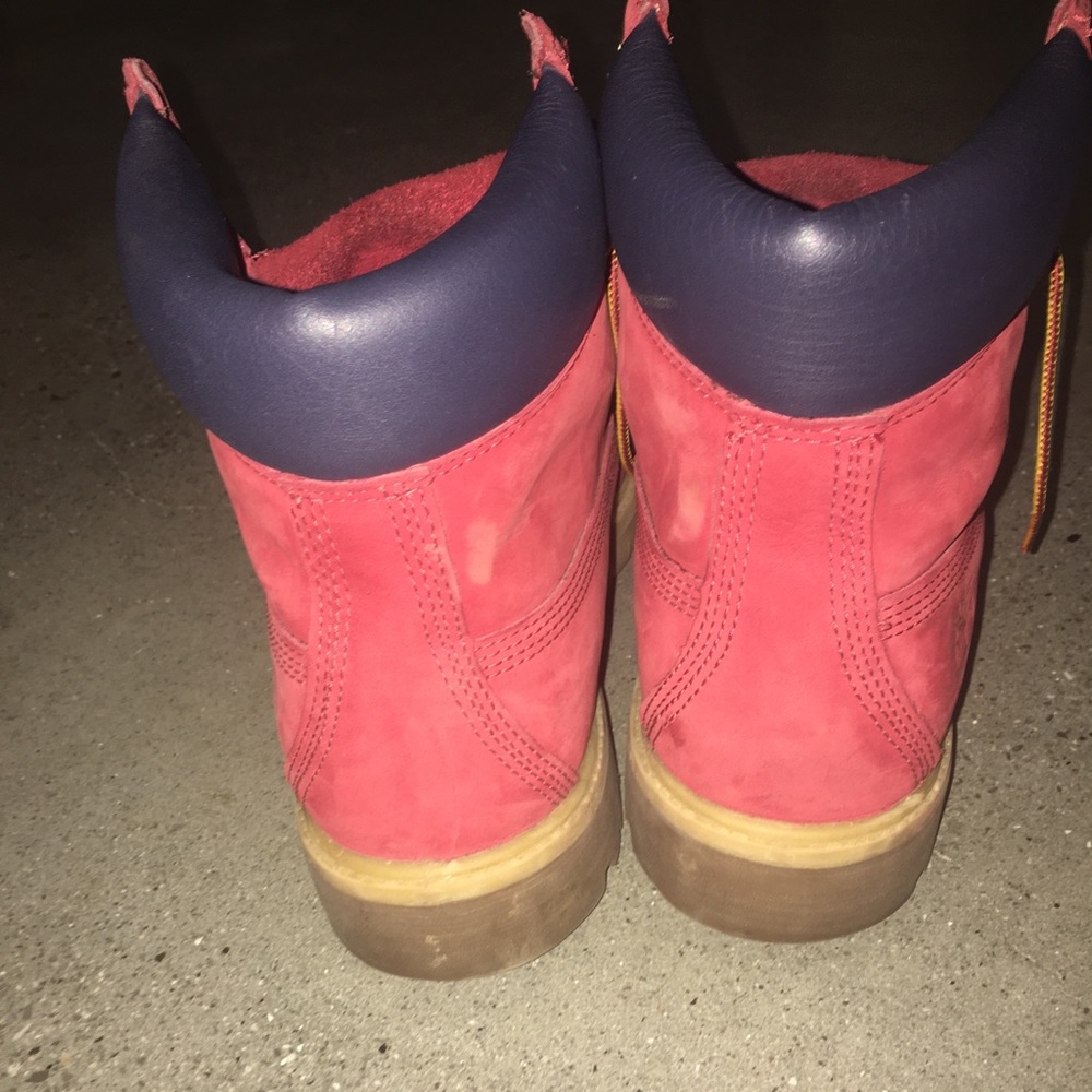 Burgundy Timberlands - Picture 3 of 4